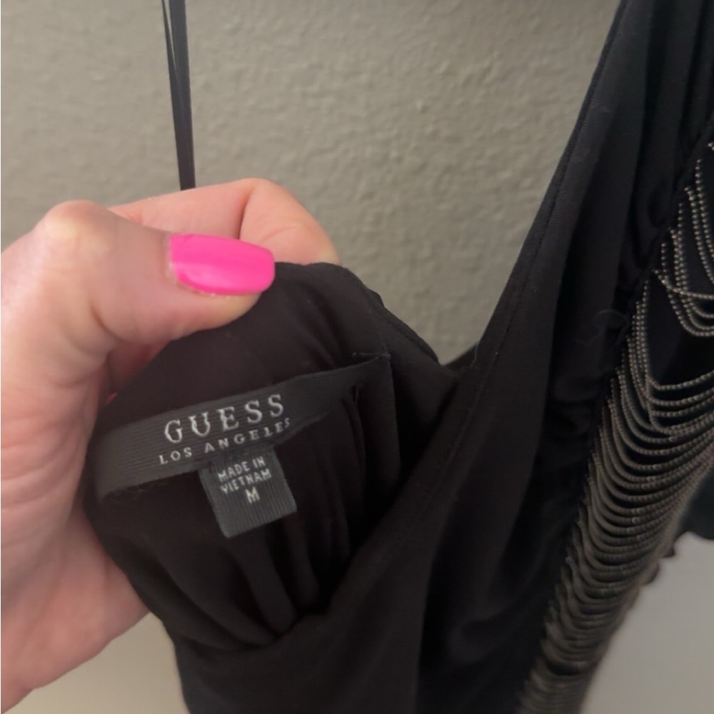 Guess Black Dress with Silver Accents